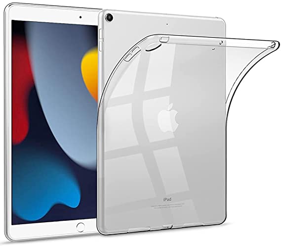 HBorna Clear Case for iPad 8th Generation 2020/ 7th Generation iPad 10.2" 2019, Slim Lightweight Silicon Back Cover for iPad 7/8 10.2 inch