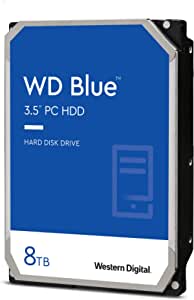 Western Digital 8TB WD Blue PC Hard Drive HDD - 5640 RPM, SATA 6 Gb/s, 128 MB Cache, 3.5" - WD80EAZZ
