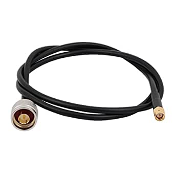 SUNTRADE 1M(3.3FT) N Type Male to SMA Male Test Antenna Coaxial RG58 Cable Connector Adapter,Black,50 Ohm(RG58-1M-N)