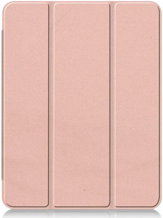 HHF Tab Accessories For iPad Pro 12 9 12.9, Pen Slot Solid PU Leathe Tablet Case Stand Transparent TPU Cover Smart Sleep Shell for iPadPro iPad Pro 12 9 12.9 2020 2018