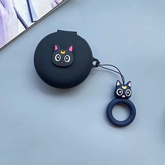 Suitable for OPPO Enco W31 bluetooth headset Silicone Protective Soft Case - black cat