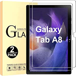 [2-Pack] Screen Protector for Samsung Galaxy Tab A8 10.5" (2021) Tempered Glass Film for Galaxy Tab Galaxy Tab A8 -X200/-X205 [Easy Installation]