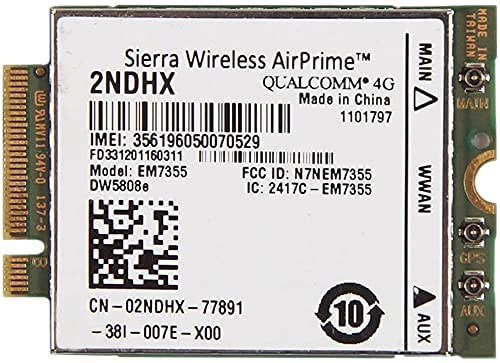 SenFend Wireless dw5808e 5808e em7355 4G LTE Sierra Wireless airprime Gobi5000 Wireless WAN WWAN Card 2ndhx for Dell Venue 8 Pro, Venue 11 Pro