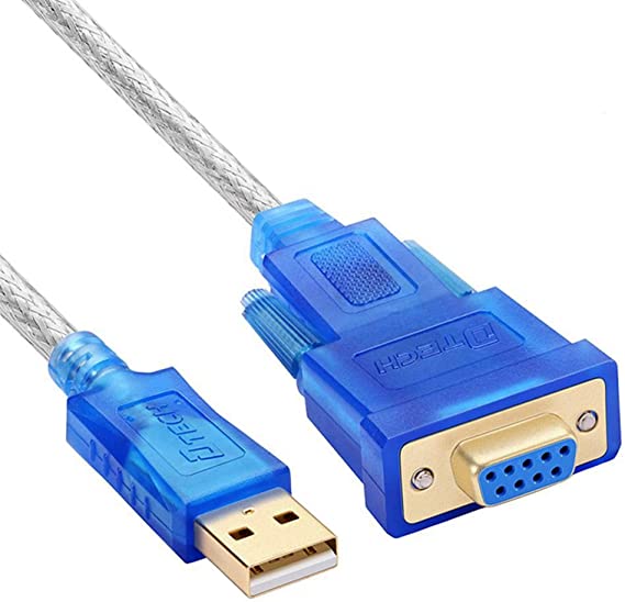 Venel USB 2.0 to RS232 Female DB9 Serial Adapter Cable (Clear Blue) 1.8 Meters, with CD / PL2303 Chipset/Support 98/ME/2000/2003/2008/Andoid/XP/win7 8 8.1 10/Mac OS/Linux.