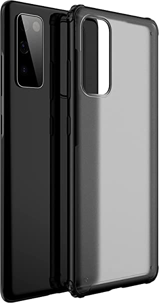 Samsung Galaxy S20 Fan Edition ، غطاء أصلي جديد من GrabMobily ، غطاء خلفي شبه شفاف مقاوم للصدمات من مادة TPU رفيعة متينة - أسود غير لامع