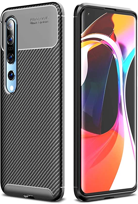 لجهاز شاومي Mi 10 / شاومي Mi 10 Pro جراب خلفي اوتو فوكس كربون فيبر ضد الصدمات - اسود