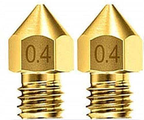 3D Printer MK8 Extruder Brass Nozzle, 0.4mm, 2 Pieces