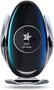 Wireless Car Charger,10W Qi Fast Charging Auto-Clamping Car Mount Charger Phone Holder Compatible iPhone SE/ 11/11 Pro/11 Pro Max/Xs MAX/XS/XR/X/8/8+,Samsung S10/S10+/S9/S9+/S8/S8+