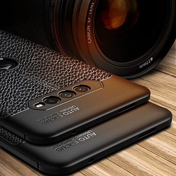 Case for Xiaomi Black Shark 4, Shockproof Original Leather Pattern Back Case Cover Carbon Fiber - premium quality cover From GrabMobily - Black