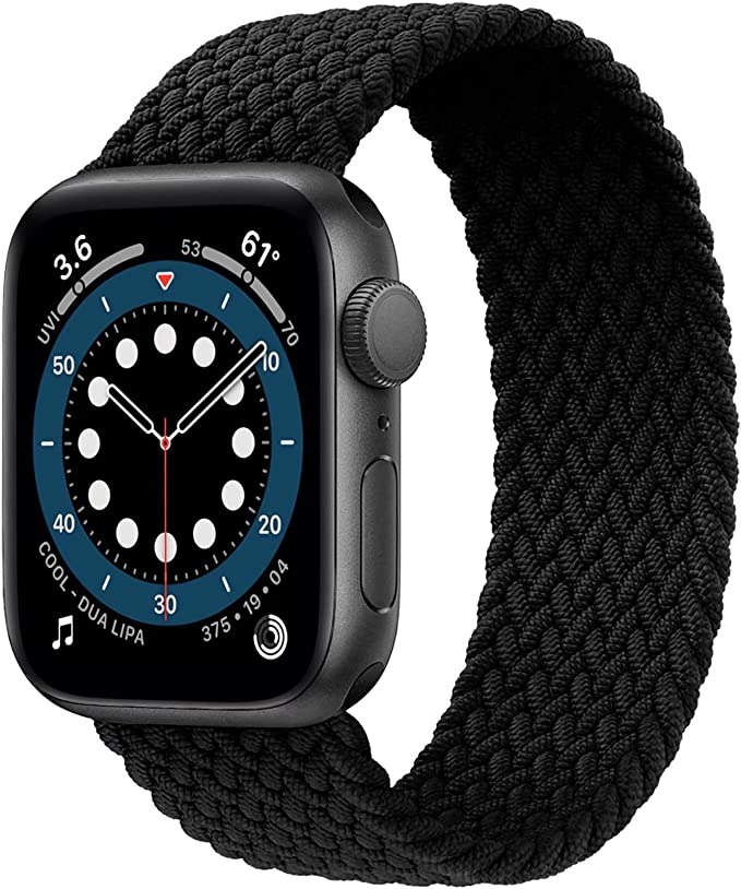 2-Pack Solo Loop Strap Compatible with Apple Watch Band 38mm 40mm 41mm 42mm 44mm 45mm,No Clasps No Buckles Stretchable Braided Sport Elastics Replacement Wristband for iWatch Series 7/6/3/SE,Women Men