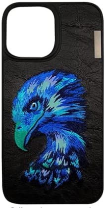 iPhone 13 Pro Max Series Nimmy 3D Embroidered Leather Case- Eagle