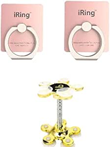 [2Pack] Cell Phone Ring Holder Stand,Metal 360 Degree Rotation Universal Finger Kickstand Polished Metal Phone Grip Smooth Edge Compatible with iPhone 11/11 Pro/11 Max/XR/XS vip free