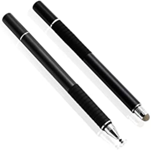 Stylus Pens for ipad, 2 in 1 Disc Stylus Pens for All Touch Screens iPad, iPhone, Samsung, Android, Kindle, Tablet, Laptops, with 6 Replacement Tips (2 Pcs)