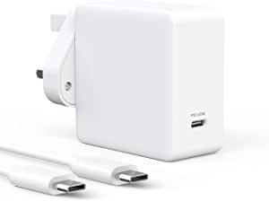MacBook Pro Charger, Knofarm 65W USB C Power Adapter Charger Compatible with Macbook Pro 13 15 inch, MacBook 12 inch, MacBook Air 13 inch, ipad pro, Samsung Phones, Included 6.6ft USB C to C Cable