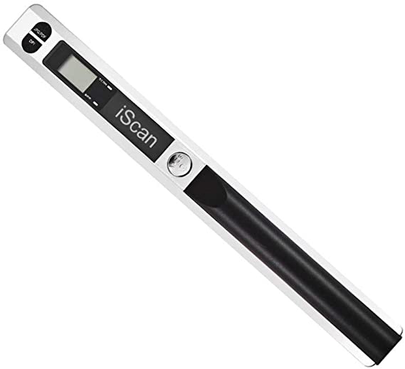 iScan Portable Document Image Handheld Scanner Color Scanner Support 900DPI LCD Display White