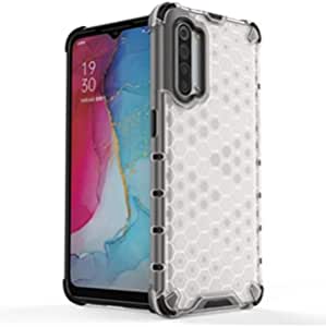 For Oppo Reno 3, Honeycomb Pattern Shockproof Original Case from CompuMisr - Transparent