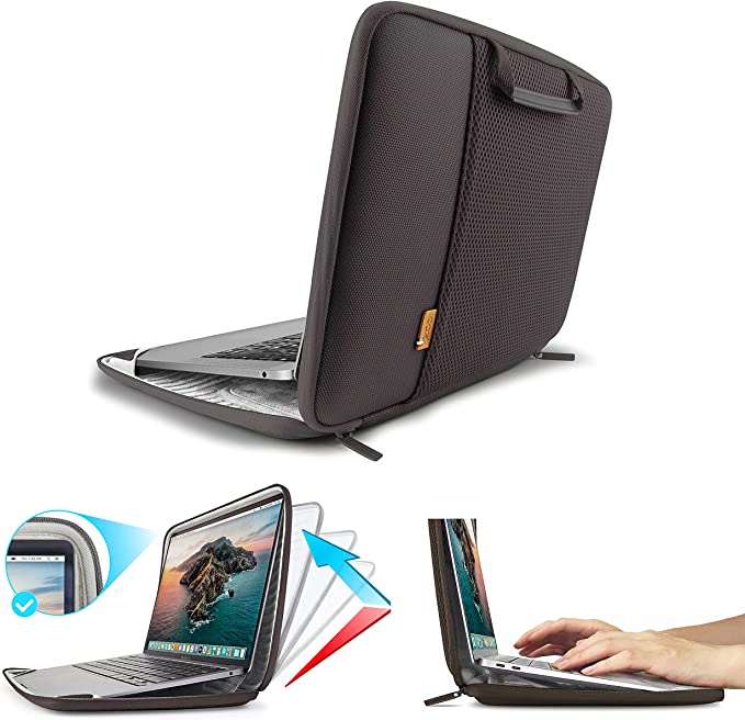 Cozistyle ARIA Smart Sleeve 13"-Hardshell Laptop Case Sleeve Bag with Stand for 13 inch M1/M2 MacBook (Air:A2681,A2337,A2179,A1932/Pro:A2338,A2289,A2251,A1708,A1076,A2159,A1989) - Stone Gray