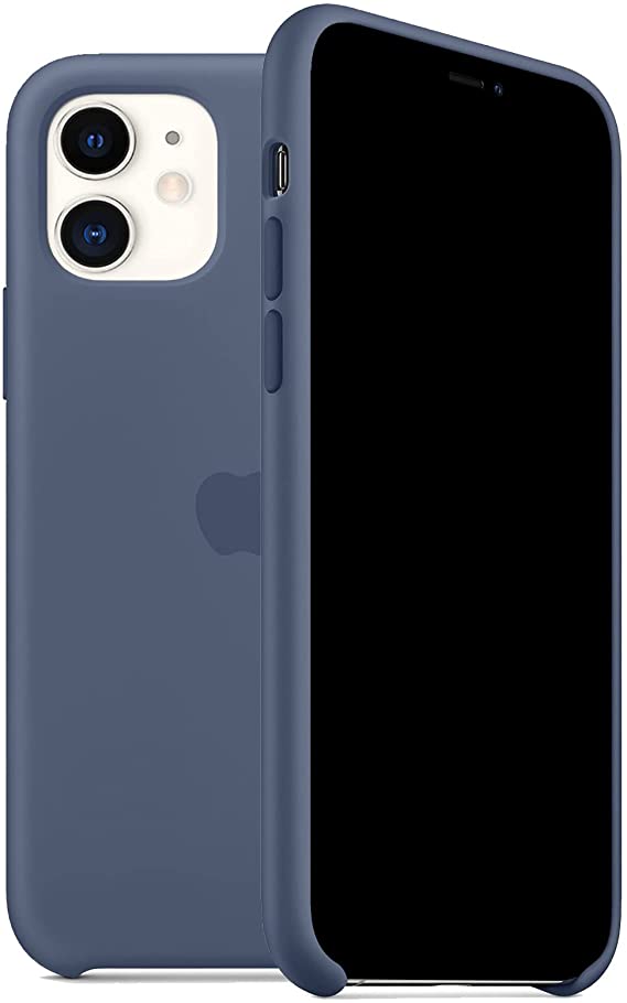Qikafan Compatible with iPhone 11 Case, Liquid Silicone Slim Protective Shockproof Phone Case Cover with Anti-Scratch Microfiber Lining, 6.1 inch (Alaskan Blue)