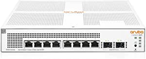 Aruba Instant On 1930 8-Port PoE Gb Ethernet 8xGE PoE (124W), 2X 1G SFP, L2+ Smart Switch US Cord (JL681A#ABA)