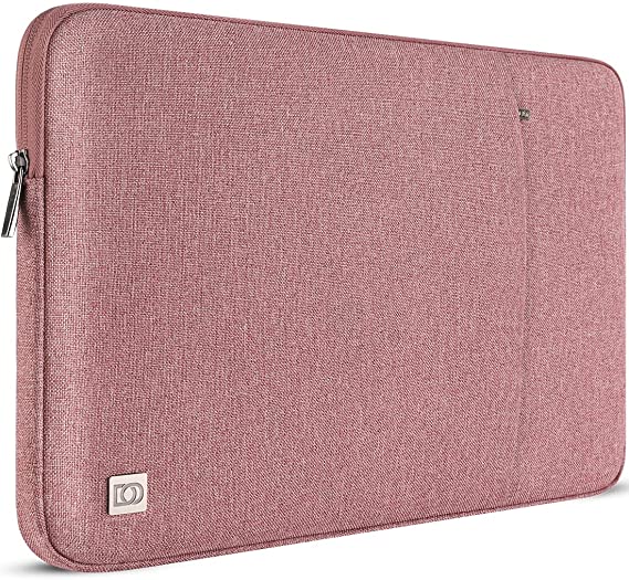 DOMISO 14 inch Laptop Sleeve Case Waterproof Carrying Bag for 14" Lenovo Chromebook S330/ThinkPad A475 A485 E485 T480s/HP ProBook 640 645 G4/Dell Inspiron 5480 5481 5482 5490 Chromebook 14, Pink