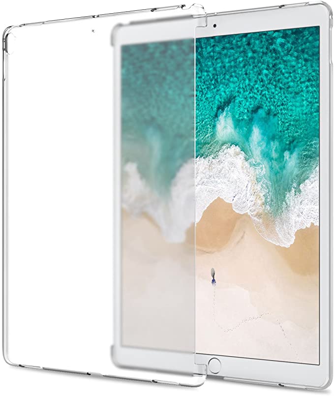 MoKo Case Fit iPad Pro 12.9 Inch 2017&2015, Translucent Slim Hard Plastic Protector/Back Cover (Compatible with iPad Pro Official Smart Keyboard&Smart Cover) - Clear