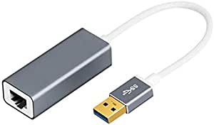 USB Ethernet Adapter, Onten USB 3.0 to 10/100/1000 Gigabit Ethernet LAN Network Adapter,Diver Free RJ45 Internet Adapter. Compatible with MacBook Air 2017, iMac, Surface Pro, Linux and More