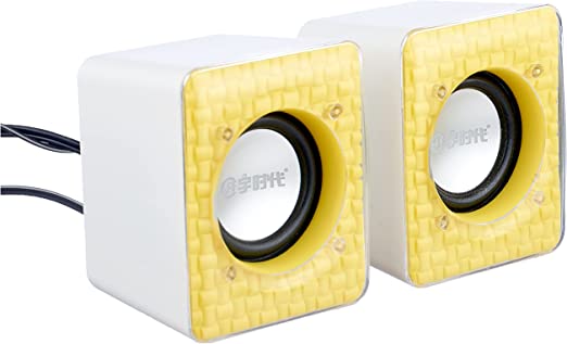 China V-02 Speaker - White/Yellow