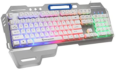 Padom wired RGB keyboard and mouse set manipulator sense gaming gaming office desktop notebook dedicated (White keyboard)
