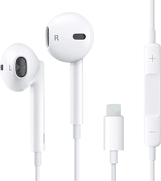Earphones/Earbuds/Headphones Wired Stereo Headset with Microphone and Volume Control for iPhone 13/12/11 Pro/X/7/8/XR/XS/XS max/iPod