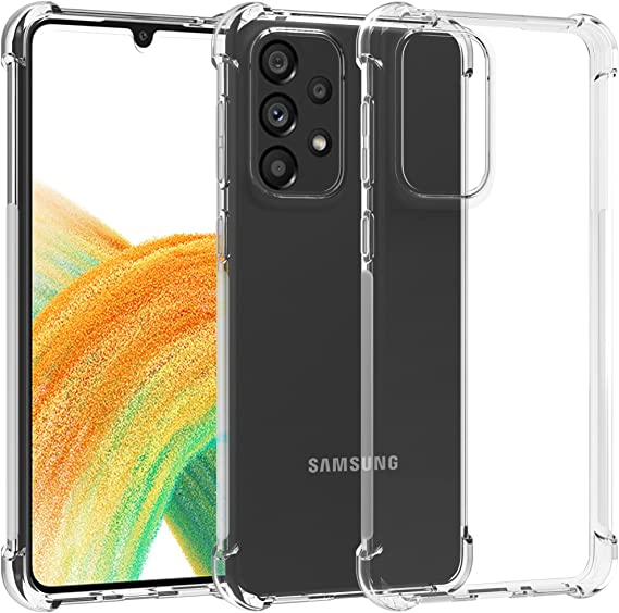 Restoo for Samsung Galaxy A33 5G Case,Slim Clear Case with 4 [Shock Absorption] Corners Flexible Soft TPU Bumper Protective Cover for Samsung Galaxy A33 5G-Clear