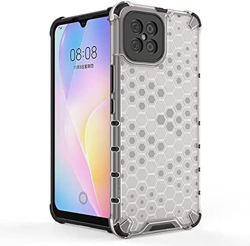 جراب لهاتف هواوى Nova 8 SE - غطاء Iron Man مقاوم للصدمات - جراب عالي الجودة من GrabMobily - ظهر خلية النحل الشفاف بحواف سوداء