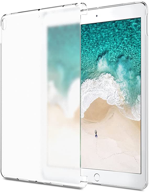 MoKo Case Fit New iPad Air 3 2019(3rd Generation 10.5 inch)/iPad Pro 10.5 2017 - Translucent Slim PC Bumper Protector/Back Cover, Clear (Compatible with Official Smart keyboard & Smart Cover)