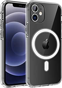 HVDI Clear Magnetic Case for iPhone 11 with Mag-Safe Wireless Charging, Soft Silicone TPU Bumper Cover, Thin Slim Fit Hard Back Shockproof Anti-Yellow Protective Case for iPhone 11 6.1Inch