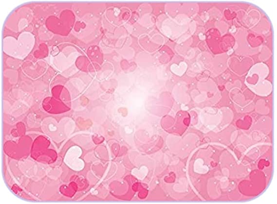 Mouse Pad - hearts - pink
