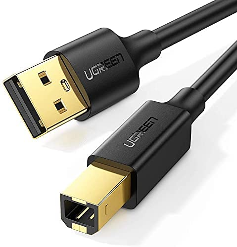 UGREEN USB 2.0 Printer Cable - A-Male to B-Male Cord USB A to B Cable High-Speed Scanner Cord Compatible with All printers - 3 Meters (10351)