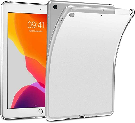Case for iPad 7th Generation 10.2" 2019 Transparent Soft Back Cover Slim Lightweight Clear Silicone Case Compatible for iPad 10.2 inch 2019