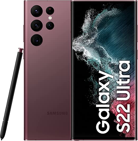 Samsung Galaxy S22 Ultra Dual SIM - 256GB, 12GB RAM, 5G - Burgundy