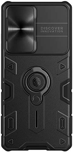 Nillkin Case for Samsung Galaxy S21 Ultra S 21 Ultra (6.8" Inch) CamShield Slider Camera Armor Military Grade Camera Protect Double Layered Protection TPU + PC Kickstand Black