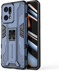 Oppo Find X5 Pro, Iron Man Rugged Kickstand Cover - Heavy Duty Armor Shockproof Cover- Slip-Resistant - Original New cover From GrabMobily - Blue