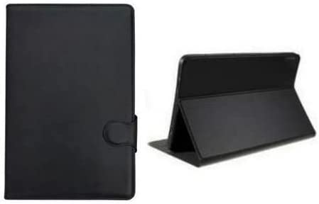 Premium PU Leather Flip Stand Cover for Samsung Galaxy Tab S7 FE 12.4 Inch, Black