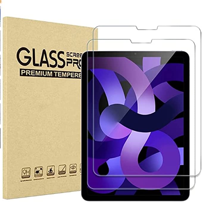 [2 Pack] Screen Protector for iPad Air 5/Air 4 10.9/iPad Pro 11 All Model, Tempered Glass Screen Film Guard for Air 5th 2022/Air 4th 2020/iPad Pro 11