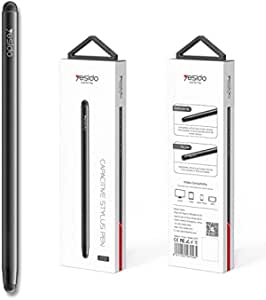 Yishido ST01 High Resolution Double-Tip Capacitive Touch Screen Negative Stylus Pen for iPad Pro Computer Discs, Black