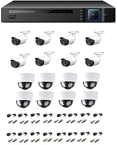 16 CH Full HD 1280 X 960P HVR DVR NVR AHD Outdoor Camera System - 2724316140004
