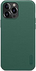 Nillkin Case for Apple iPhone 13 Pro (6.1" Inch) Super Frosted Shield Pro Hard Back Soft Border (PC + TPU) Shock Absorb Cover Raised Bezel Camera Protect PC Without Logo Cut Green
