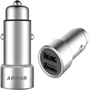 Armor Adapter car charger for all mobile phone -silver