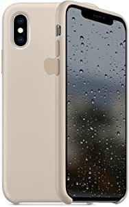 ZBRO Case Compatible for iPhone Xs Max, Liquid Silicone Case Non-Slip and Drop-Proof Skin-Friendly Simple Style Compatible with iPhone Xs Max 6.5 inch (Stone)