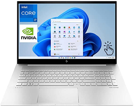 HP Envy 17.3" Touchscreen Laptop, FHD IPS 300Nits, Intel i7-1165G7, NVIDIA GeForce MX450, Webcam, Wi-Fi 6, Backlit KB, Fingerprint, USB-C, HDMI, Windows 11 (16GB RAM | 256GB PCIe SSD | 1TB HDD)