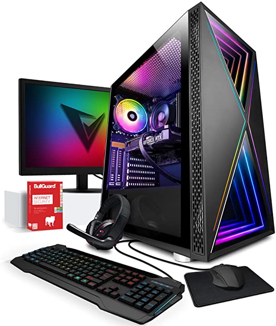 Vibox II-46 Gaming PC - Monitor Bundle - Six Core Intel i5 10400F Processor - Nvidia RTX 3060 12GB Graphics Card - 16GB RAM - 240GB SSD - 1TB Hard Drive - Windows 11 - WiFi