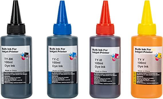 4 Colors 100ml Cartridge Refill Ink For All Printer Set