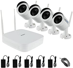 Roboza Wireless 4CH WiFi Home Security Camera Kit